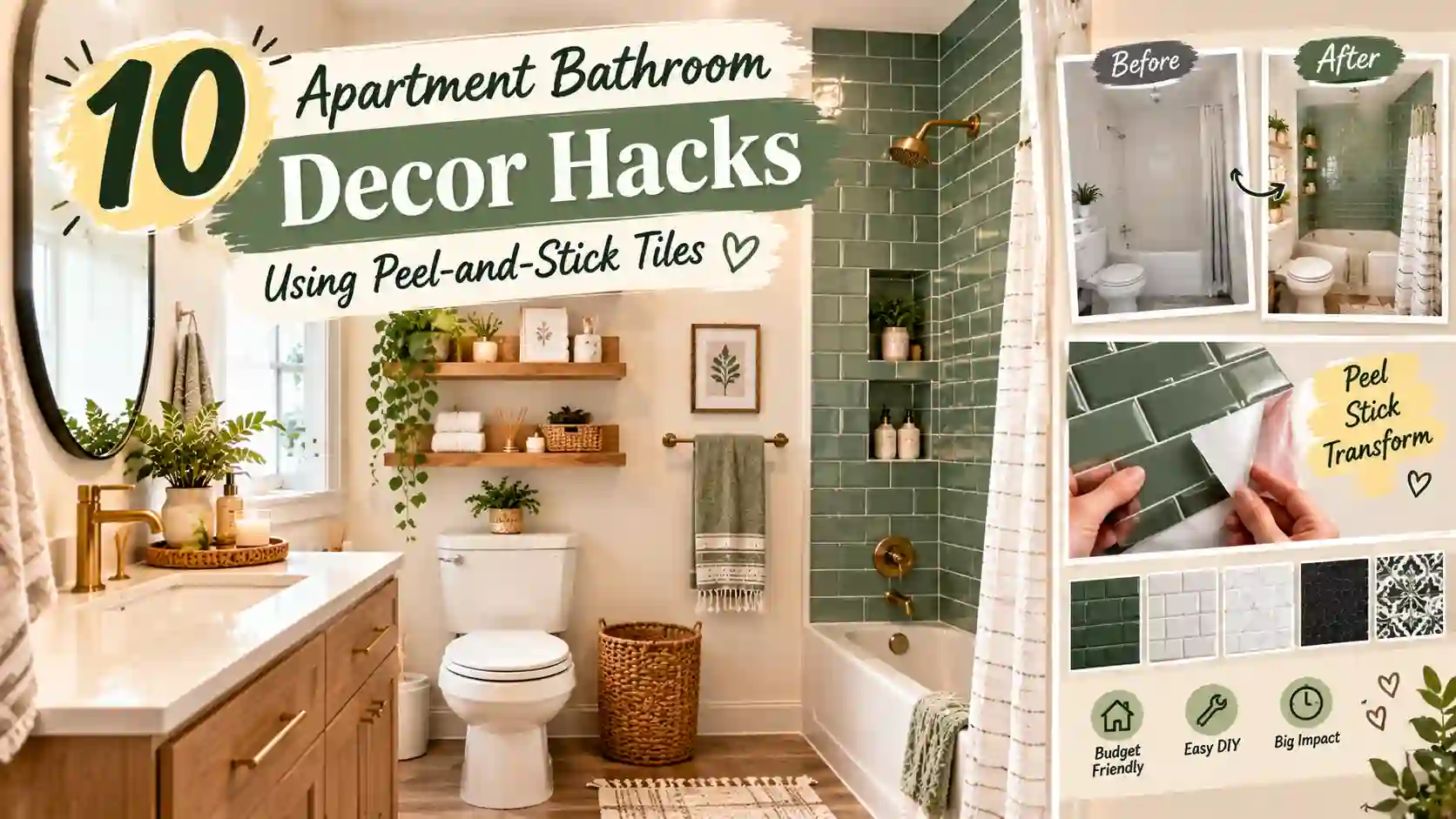Apartment Bathroom Decor Hacks