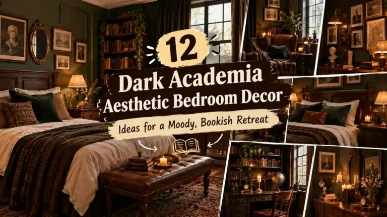 Dark Academia Aesthetic Bedroom Decor