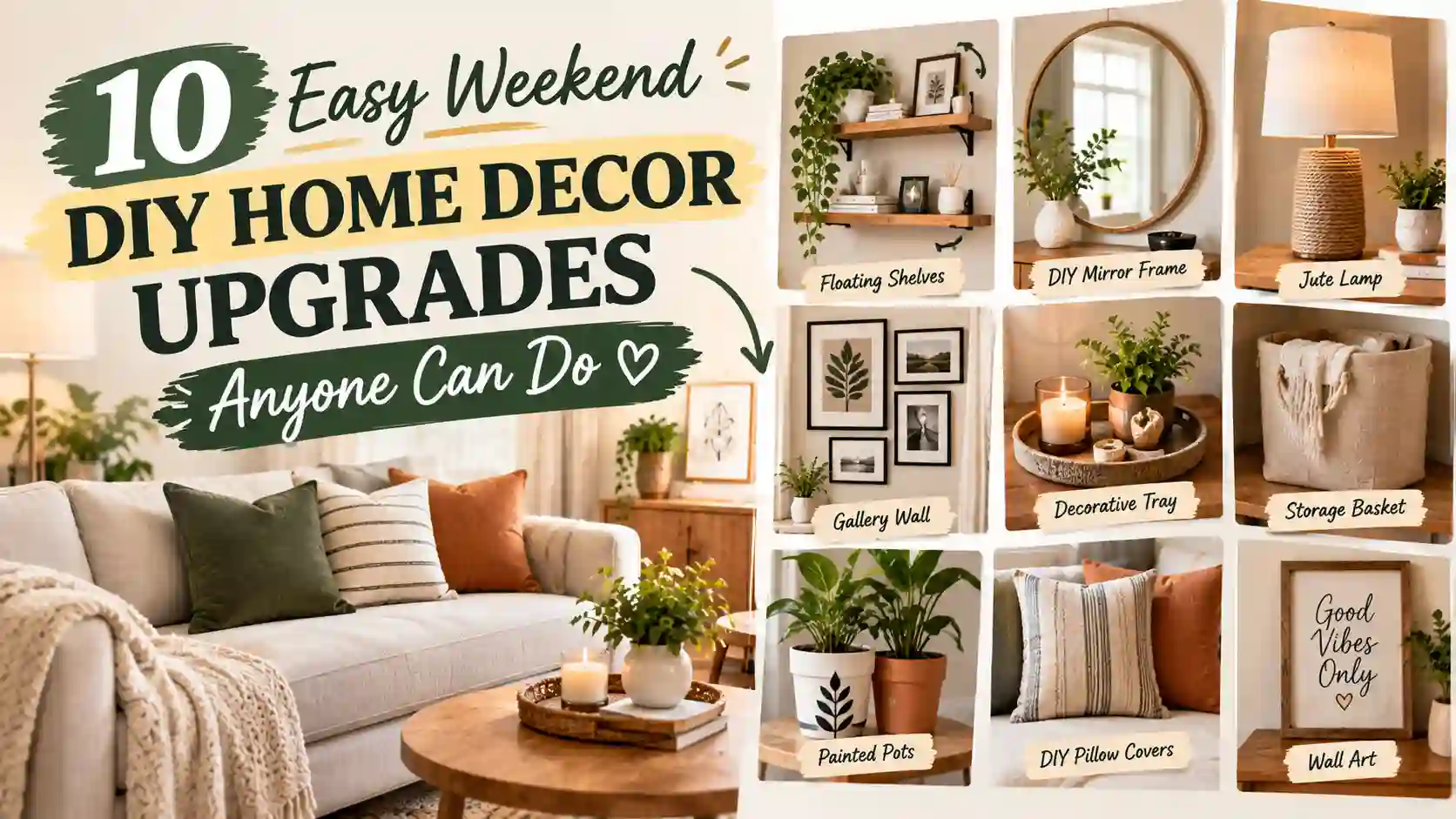 Easy Weekend DIY Home Decor Upgrades