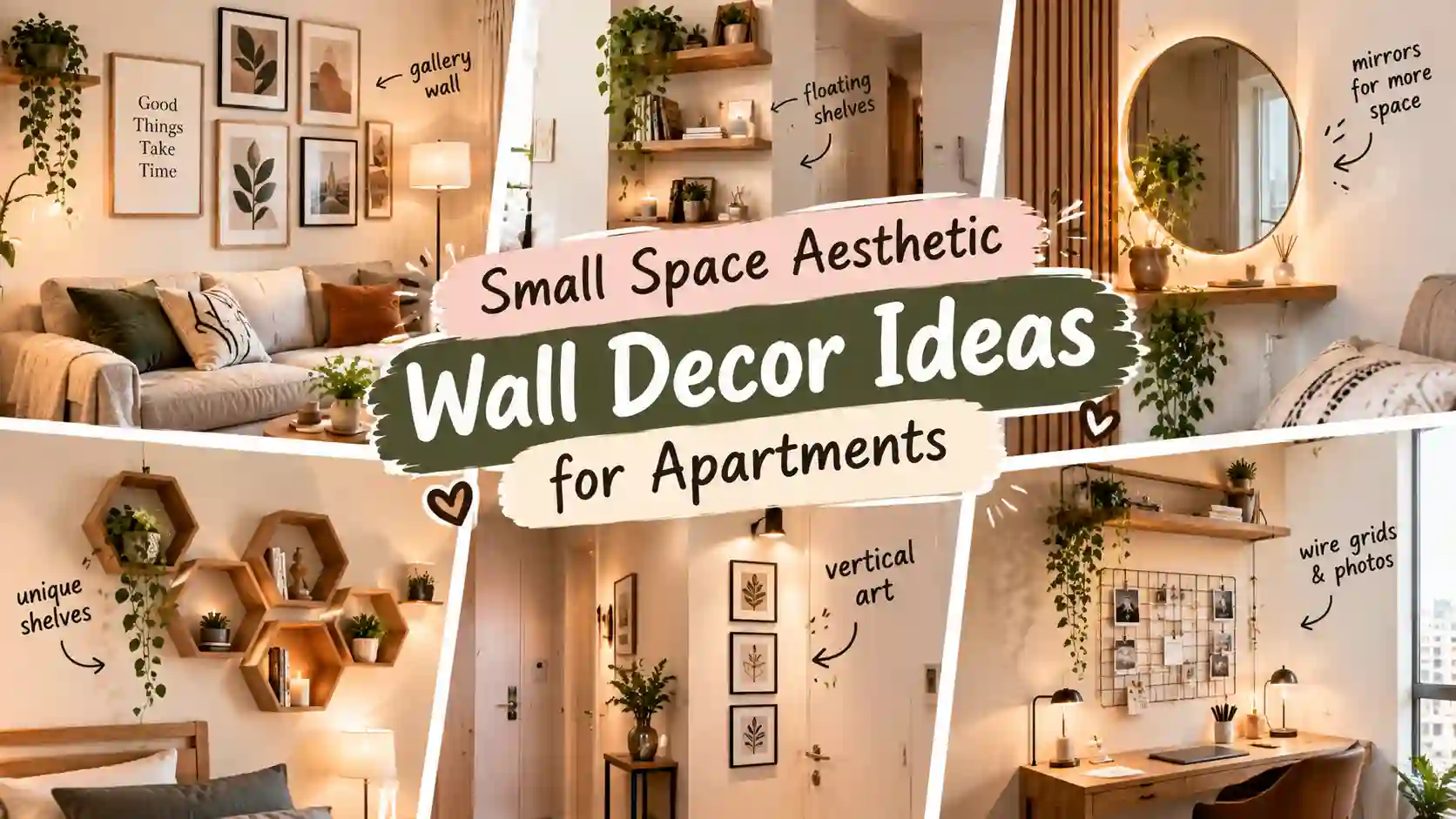 Small Space Aesthetic Wall Decor Ideas for Apartments