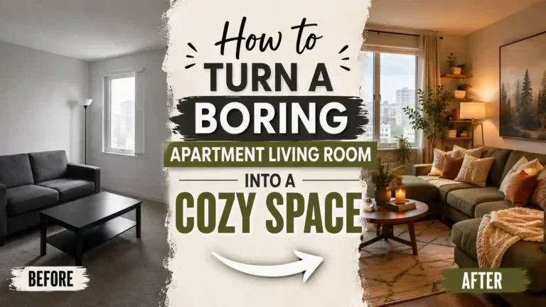 Turn a Boring Apartment Living Room Into a Cozy Space