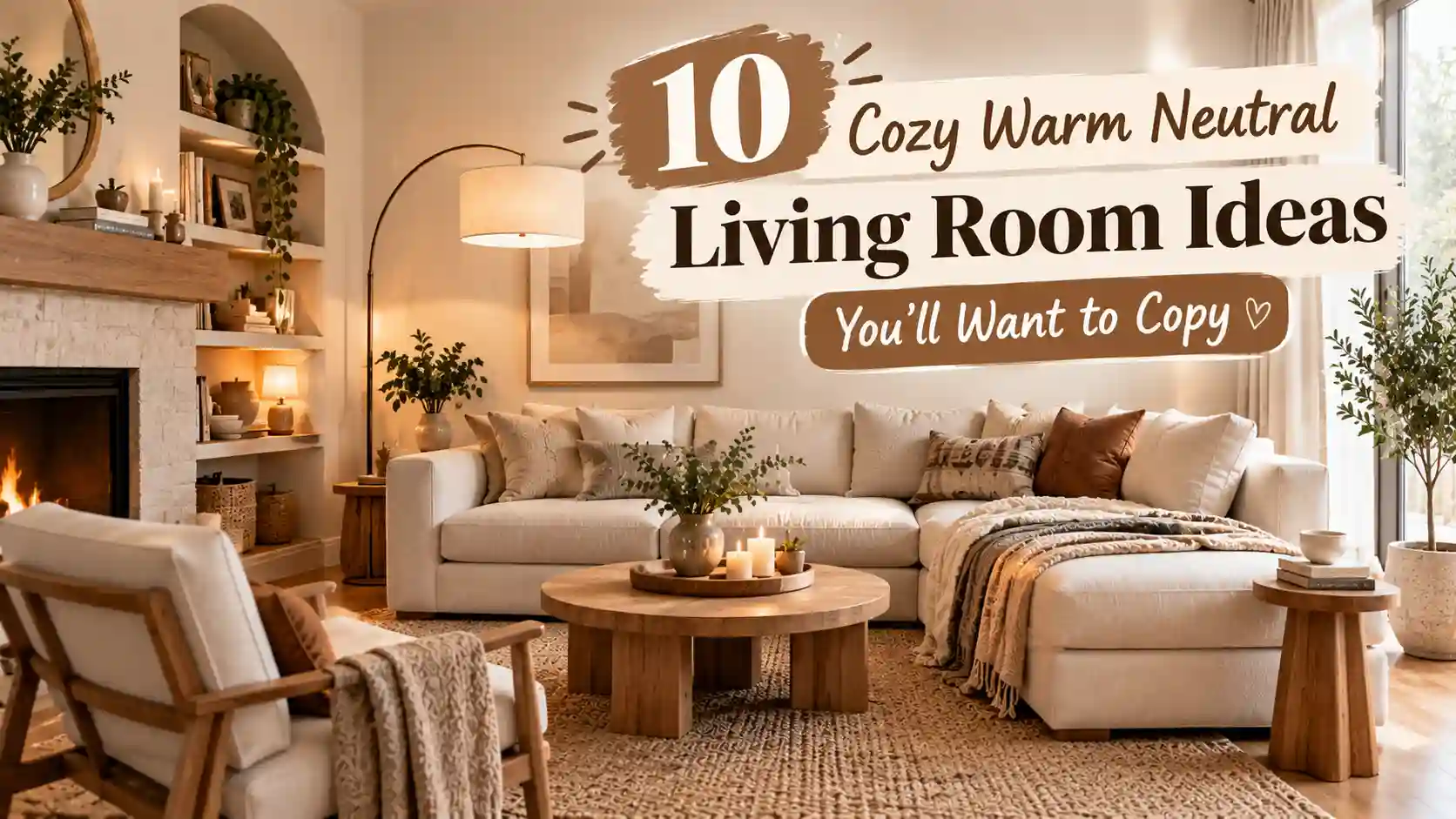 Cozy Warm Neutral Living Room Ideas